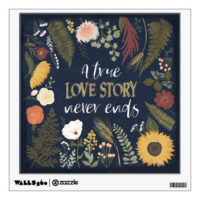 Autumn Romance V | A True Love Story Never Ends Wall Sticker (Front)