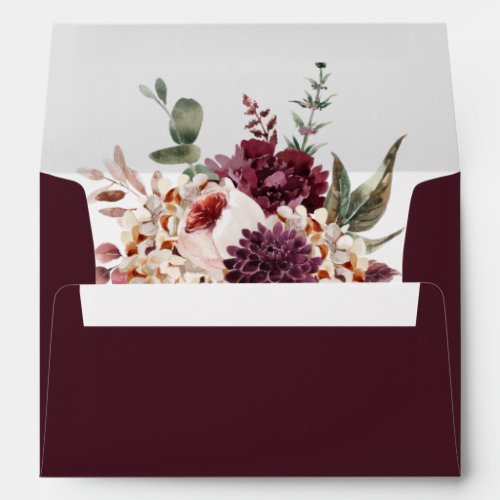 Autumn Romance Wedding Pre_Printed Address 5x7 Envelope