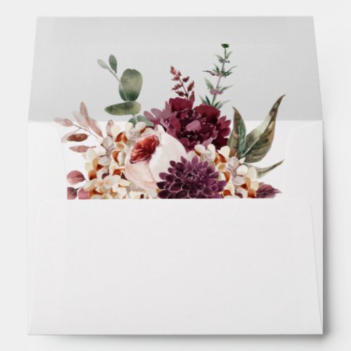 Autumn Romance Wedding Pre_Printed Address 5x7 Envelope