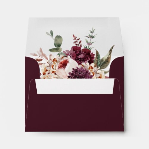 Autumn Romance Wedding Pre_Printed Address RSVP  Envelope