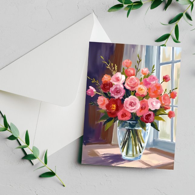 Autumn Rose Bouquet Floral Fall Card (Creator Uploaded)