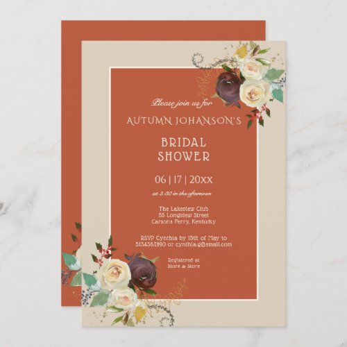 Autumn Roses Bridal Shower