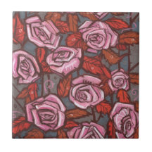 Autumn Roses Floral Art Rustic Flowers Pink Orange