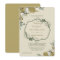 Autumn Roses in Gold and Silver Wedding Invitation