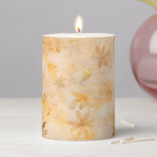 Autumn Rust Orange Pillar Candle