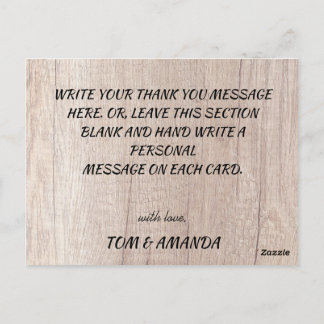 Autumn Rustic Burgundy Calligraphy Flat Wedding Th Postcard