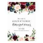 Autumn Rustic Burgundy Rehearsal dinner Welcome