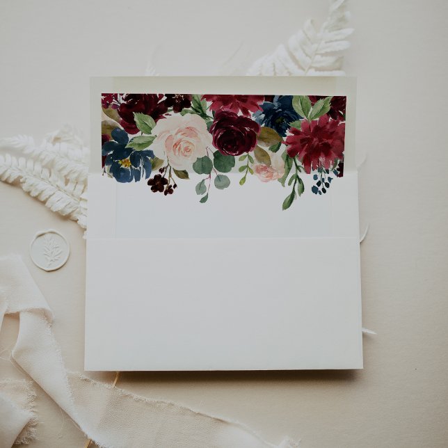 Autumn Rustic Calligraphy Wedding Invitation Envelope (Creator Uploaded)