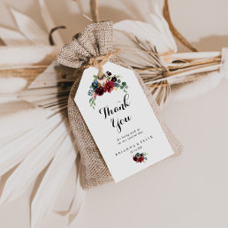 Autumn Rustic Calligraphy Wedding Thank You Gift Tags