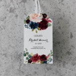 Autumn Rustic Dazzling Burgundy Bridal Shower Gift Tags<br><div class="desc">These autumn rustic dazzling burgundy bridal shower gift tags are perfect for  a simple bridal shower celebration. The design features burgundy,  red,  navy,  blue and blush radiant and graceful hand-painted flowers,  inspiring natural beauty.</div>