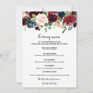 Autumn Rustic Dazzling Burgundy Kissing Menu