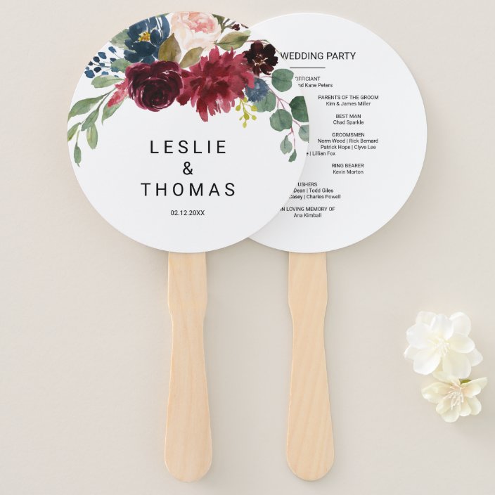 rustic wedding hand fans