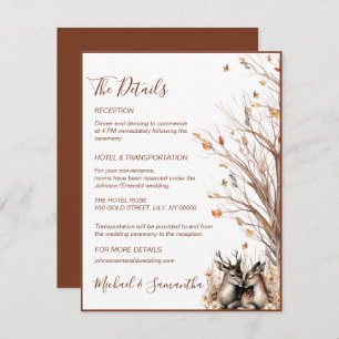 Autumn Rustic Deer Wedding Collection Enclosure Card