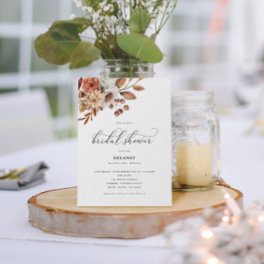 Autumn Rustic Floral, Bridal Shower Invitation