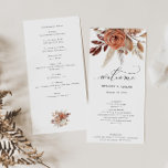 Autumn Rustic Floral Wedding Tall Program<br><div class="desc">This beautiful floral design features fall watercolor flowers. Add your information using the template form. The Customize Further feature can be used to access the advanced editing menu where you can change the font,  colors and layout of the text.</div>