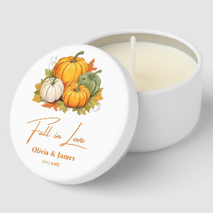 Autumn Rustic Pumpkin Fall in Love Wedding Mini Candle Favors