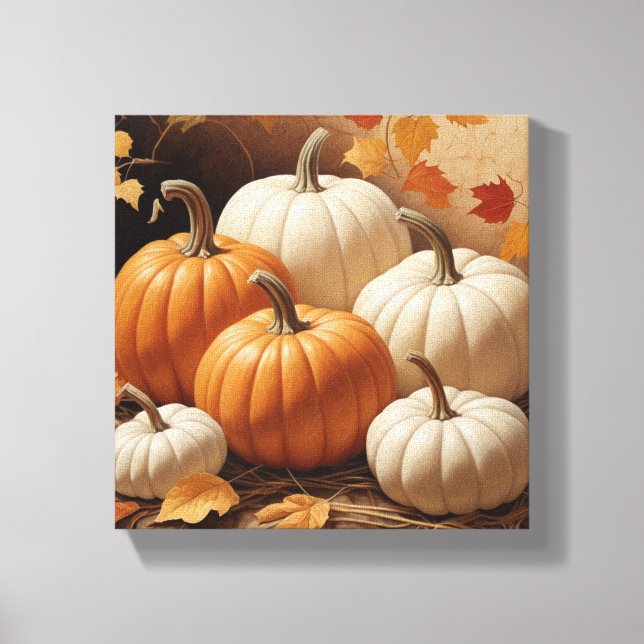 Autumn’s Bounty: A Symphony of Pumpkins Canvas (Front)
