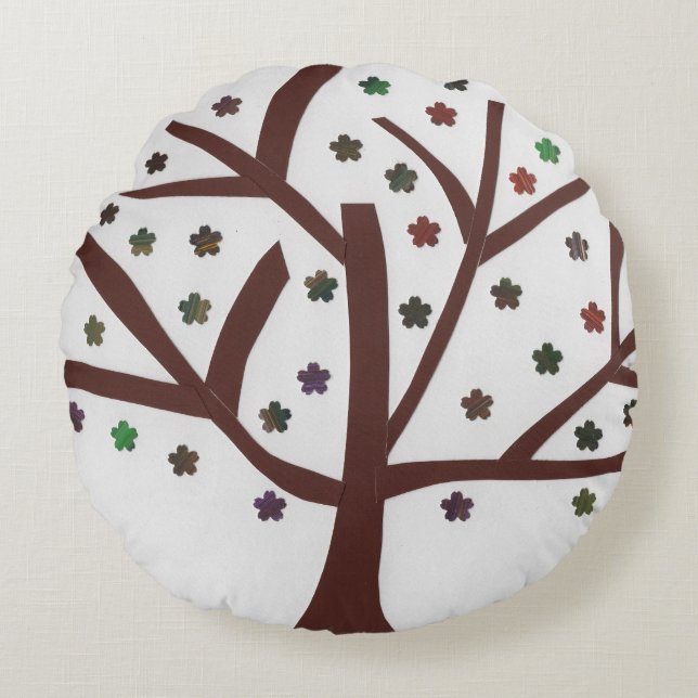 Autumn’s Tree is in my Heart Round Pillow (Front)