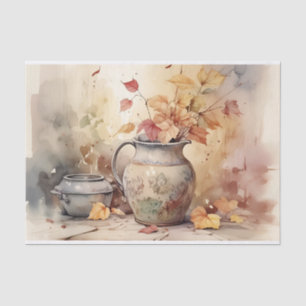 Autumn’s Vintage Whispers in Watercolor Decoupage Tissue Paper