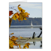 Autumn sailing, autumn photo, blank card (Front)