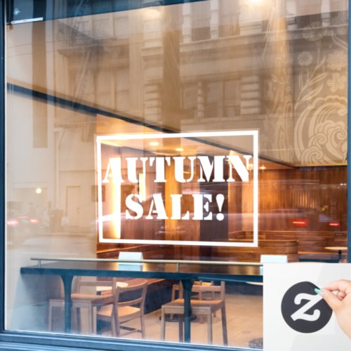 Autumn Sale Sign Window Cling
