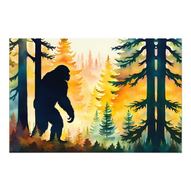Autumn Sasquatch Colorful Landscape Photo Print (Front)