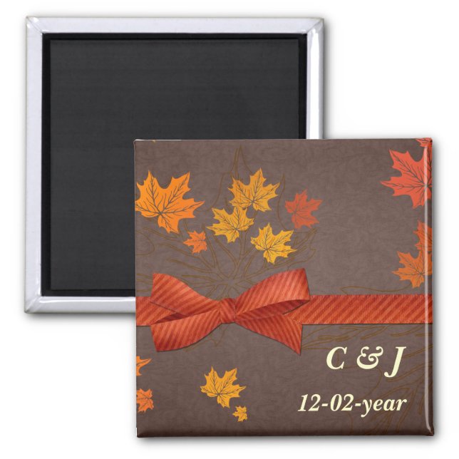 Autumn  Save the date magnet (Front)