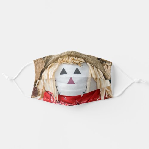 autumn scarecrow adult cloth face mask