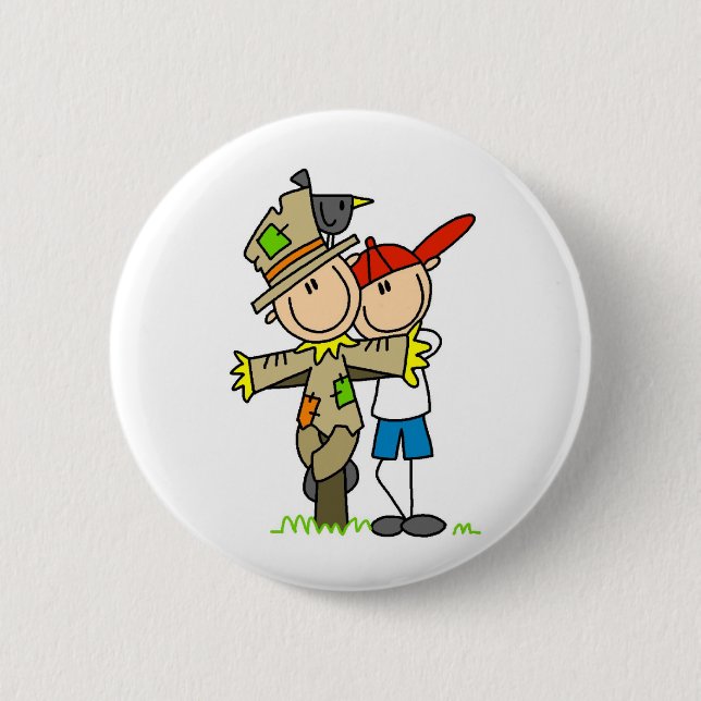 Autumn Scarecrow Button (Front)