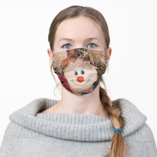 autumn scarecrow doll adult cloth face mask