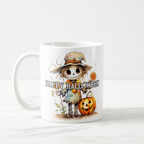Autumn Scarecrow  Happy Halloween Coffee Mug