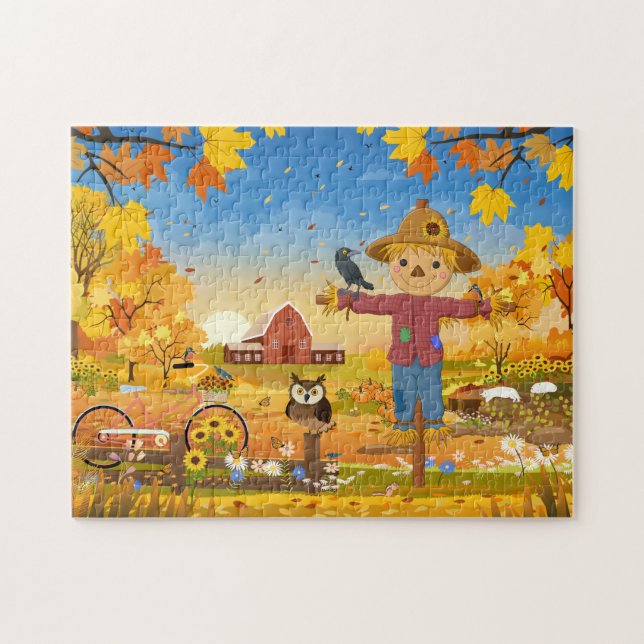 Autumn Scarecrow Jigsaw Puzzle (Horizontal)