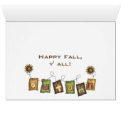 autumn scarecrow on bicycle cards (Inside Horizontal (Bottom))