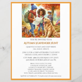 Autumn Scavenger Hunt For Kids  Flyer
