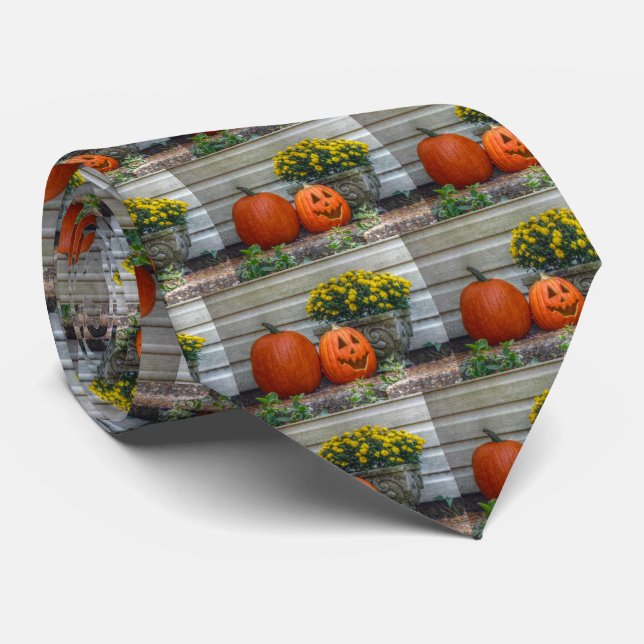 Autumn Scene Neck Tie (Rolled)