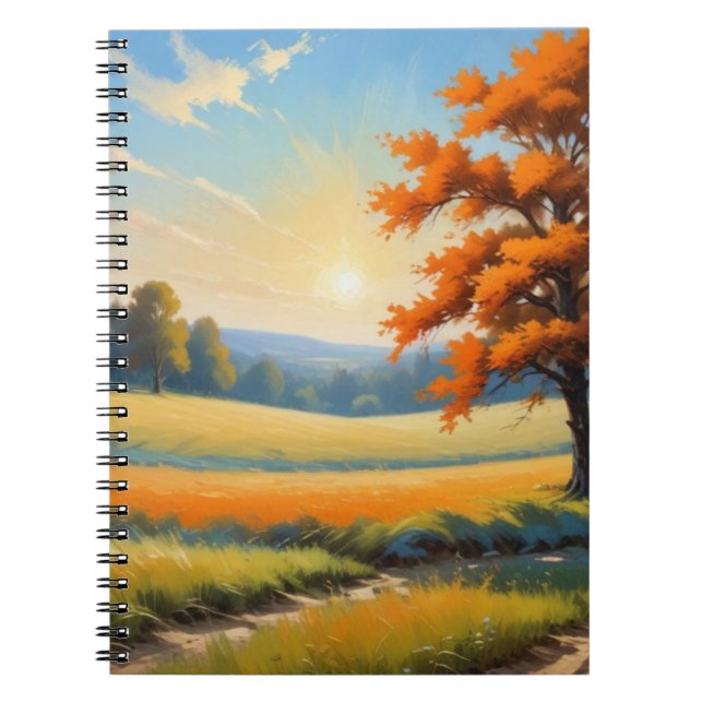 Autumn Scene Spiral Notebook (Front)