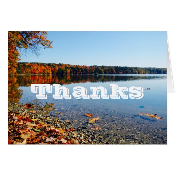 Autumn scene thank you card | Zazzle