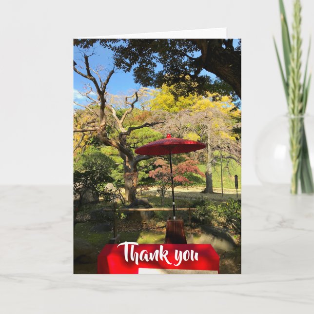 Autumn Scenery at Japanese Garden Card (Front)
