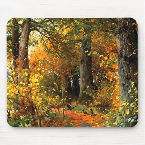 Autumn Scenery Painting Gift  Mouse Pad