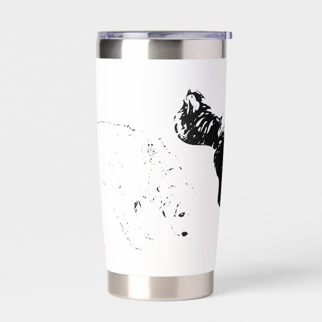 Autumn Scent Patrol, Two Dogs Insulated Tumbler (Left)