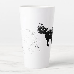 Autumn Scent Patrol, Two Dogs Latte Mug
