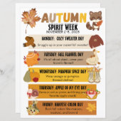Autumn School Spirit Week Flyer (Front/Back)