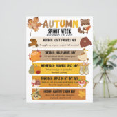 Autumn School Spirit Week Flyer (Standing Front)