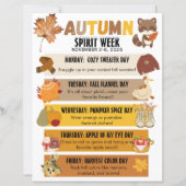 Autumn School Spirit Week Flyer (Front)