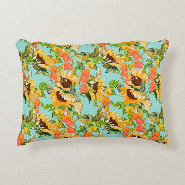 Autumn seamless pattern accent pillow (Front)