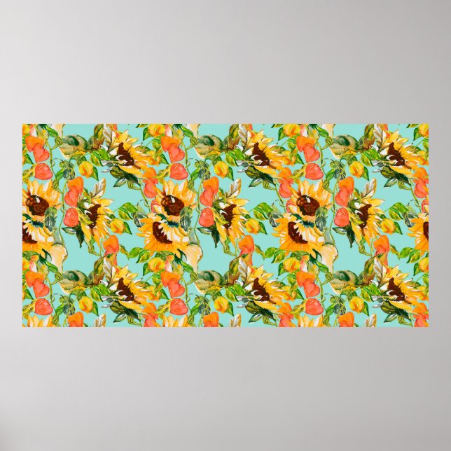 Autumn seamless pattern poster (Front)