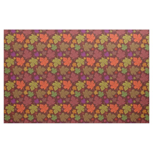 Autumn Season Fall Foliage Maple Pattern Fabric
