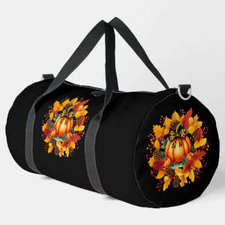 autumn season fall seasons pumpkin day holiday duffle bag