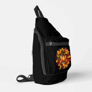 autumn season fall seasons pumpkin day holiday sling bag