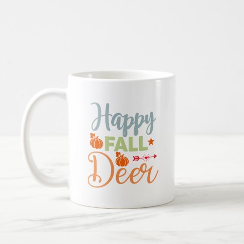 Autumn Season Happy Fall Deer Coffee Mug